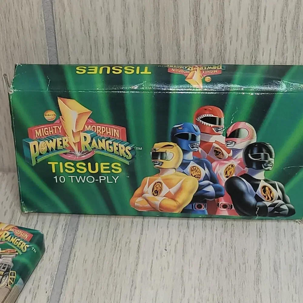 Vtg 94' Mighty Morphin Power Rangers Gift Set Kleenex Soap Brush Toothbrush